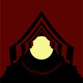 Vector minimal concept for world theatre day Royalty Free Stock Photo