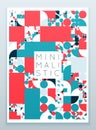 Vector minimal covers procedural design. Futuristic abstract minimalistic layout. Conceptual generative background