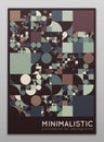 Vector minimal covers procedural design. Futuristic abstract minimalistic layout. Conceptual generative background