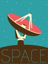 Vector Minimal Design - Space Antenne - Illustration Royalty Free Stock Photo