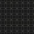 Vector minimal geometric seamless pattern with circular grid, thin curved lines Royalty Free Stock Photo