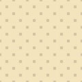 Vector minimal geometric seamless pattern with small floral shapes. Beige color