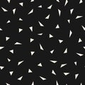 Vector minimalist black and white geometric texture with small triangles Royalty Free Stock Photo