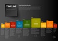 Vector Minimalist colorful timeline template Royalty Free Stock Photo