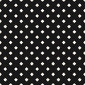 Vector minimalist floral geometric seamless pattern. Black and white texture Royalty Free Stock Photo