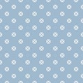 Vector minimalist floral geometric seamless pattern. Light blue and white color Royalty Free Stock Photo