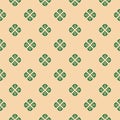 Vector minimalist floral geometric seamless pattern with small petals, leaves Royalty Free Stock Photo