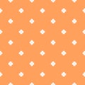 Vector minimalist floral geometric seamless pattern. White and orange color Royalty Free Stock Photo