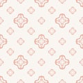 Vector minimalist floral seamless pattern. Pink and white geometric texture Royalty Free Stock Photo
