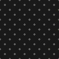 Vector minimalist geo background. Simple monochrome geometric seamless pattern with small star shapes Royalty Free Stock Photo