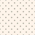 Vector minimalist geo background. Subtle monochrome geometric seamless pattern with small stars Royalty Free Stock Photo