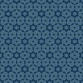 Vector minimalist geometric seamless pattern with small stars, grid. Deep blue Royalty Free Stock Photo