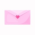 Minimalist love envelope for St. Valentineâs day Royalty Free Stock Photo