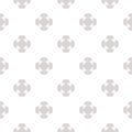 Vector minimalist seamless pattern with crosses. Light gray floral shapes.