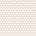 Vector minimalist seamless pattern. Simple abstract black and white background, hexagonal outline grid Royalty Free Stock Photo