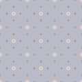 Vector minimalist seamless pattern. Simple abstract geometric floral background. Repeat tileable design