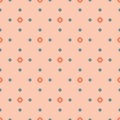 Vector minimalist seamless pattern. Simple abstract geometric floral background Royalty Free Stock Photo