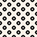 Vector minimalist seamless pattern with simple geometric shapes, hollow circles