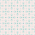 Vector minimalist seamless pattern. Subtle turquoise and pink geometric texture
