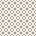 Vector minimalist seamless pattern with thin lines, grid. Black and white Royalty Free Stock Photo