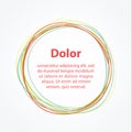 Vector minimalistic hand-draw circle. Abstract template Royalty Free Stock Photo
