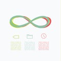 Vector minimalistic hand-draw infinity. Abstract template Royalty Free Stock Photo