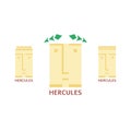 Vector minimalistic hercules head logotype