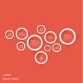 Vector minimalistic template. Outlie bubbles with flat shadow. A
