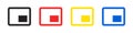 Vector Minimize Screen Icon Set. Miniplayer Icon Symbols