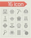 Vector Mining icon set