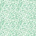 Vector Mint Green Geometric Mosaic Triangles Repeat Seamless Pattern Background. Can Be Used For Fabric, Wallpaper