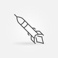 Vector Missile concept linear minimal icon