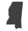 Vector Mississippi Map silhouette