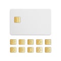 Vector Mobile Cellular Phone Sim Card Chip Set Royalty Free Stock Photo