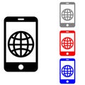 Vector mobile internet icon. Premium quality graphic design. Modern signs, outline symbols collection,  simple thin line icons set Royalty Free Stock Photo
