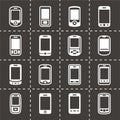 Vector Mobile phone icon set Royalty Free Stock Photo