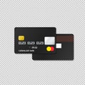 Vector blank bank card mockup Royalty Free Stock Photo