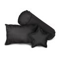Black Set Pillow Star, Rectangle and Cylinder Royalty Free Stock Photo