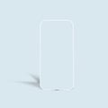 Vector mock up of white mobile phone. Royalty Free Stock Photo