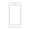 Vector mockup phone front view on white background Royalty Free Stock Photo