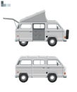 vector model micro bus. Camping Bus.