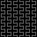 Vector modern abstract geometry dashed pattern. black and white seamless geometric background