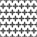 Vector modern abstract geometry floral pattern. black and white seamless geometric background Royalty Free Stock Photo