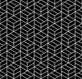 Vector modern abstract geometry grid pattern. black and white seamless geometric background Royalty Free Stock Photo
