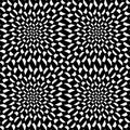 Vector modern abstract geometry psychadelic pattern. black and white seamless geometric crazy background Royalty Free Stock Photo