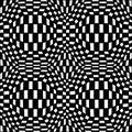 Vector modern abstract geometry psychadelic pattern. black and white seamless geometric crazy background