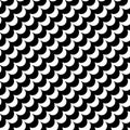 Vector modern abstract geometry waves pattern. black and white seamless geometric background Royalty Free Stock Photo