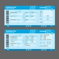 Vector Modern Airline boarding pass tickets Royalty Free Stock Photo