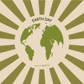 Vector modern april 22 earth day background. Royalty Free Stock Photo