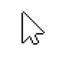 Vector modern arrow cursor icon on white background. Royalty Free Stock Photo